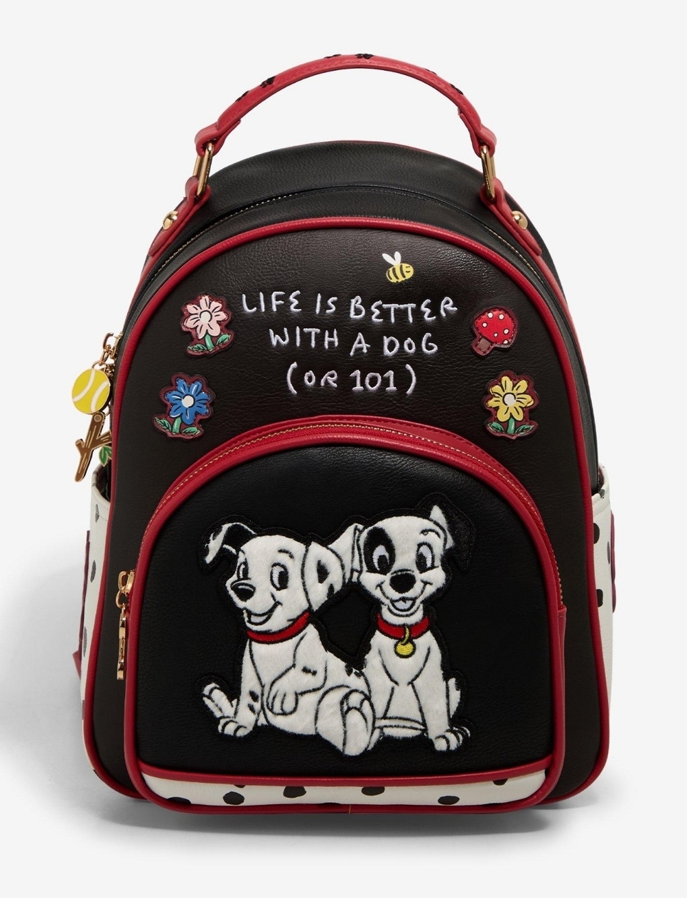 Loungefly Exclusive Disney 101 Dalmatians Black & Red Mini Bkpk & Coin Purse NWT